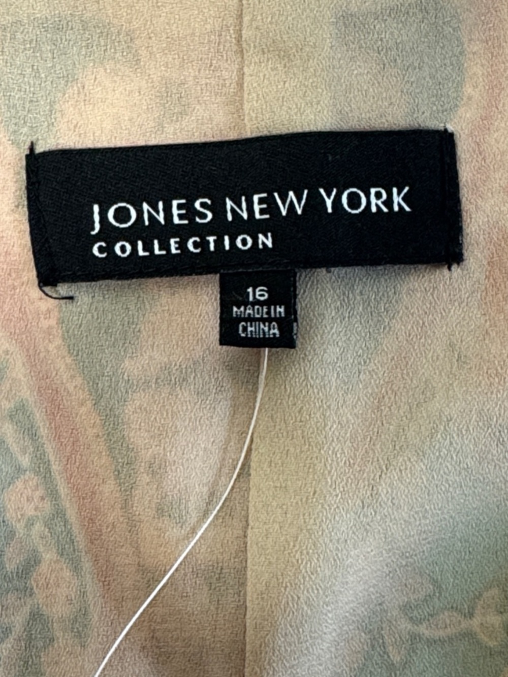 Jones New York Paisley Pleated Sleeveless V-Neck Dress Size 16 - Picture 9 of 13